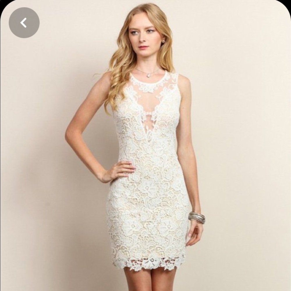 Pippa & Pearl "the plunge" ivory dress 👗